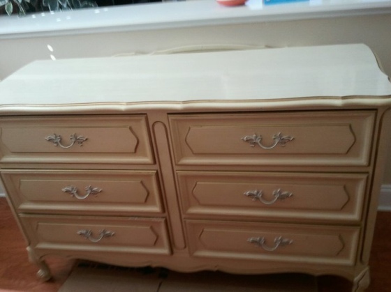 BEFORE - Custom Painted French Provencal Dresser by jRoxDesigns 