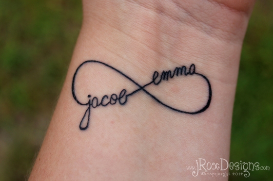Personalized Children's Name Infinity Tattoo by jRoxDesigns