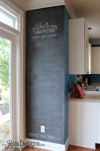 Chalkboard Accent Wall by jRoxDesigns